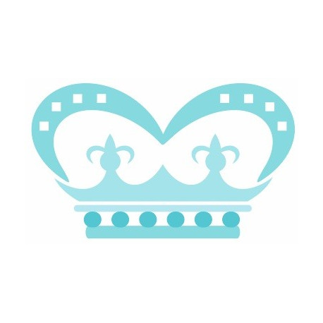 Sticker couronne turquoise