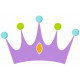 Sticker couronne mauve