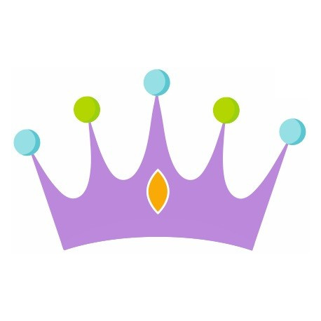 Sticker couronne mauve