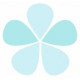 Sticker fleur pastel