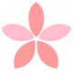 Sticker fleur rose