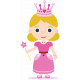 Sticker princesse rose