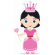 Sticker princesse avec baguette