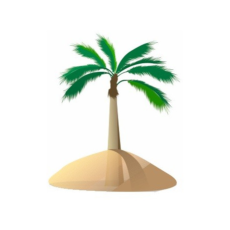 Sticker ile avec palmier