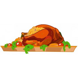 Sticker mural poulet cuit