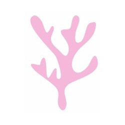 Autocollant mural corail rose