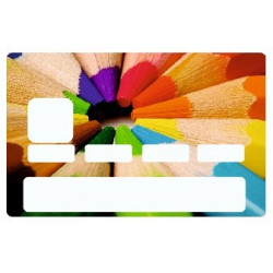 Sticker carte bancaire Crayon de Couleur