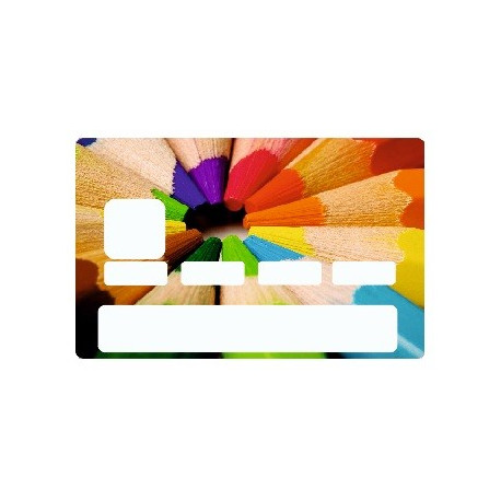 Sticker carte bancaire Crayon de Couleur