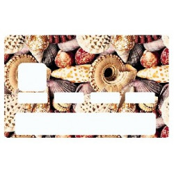 Sticker carte bancaire Coquillage