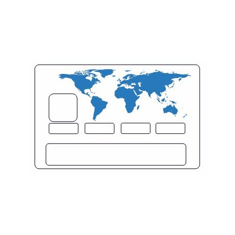 Sticker carte bancaire Monde