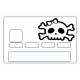 Sticker carte bancaire Tête de mort