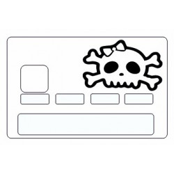 Sticker carte bancaire Tête de mort