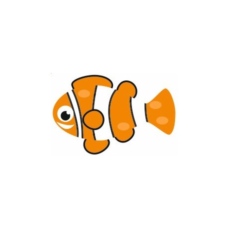 Autocollant mural poisson clown