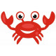Autocollant mural crabe rouge