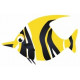 Autocollant mural poisson jaune et noir