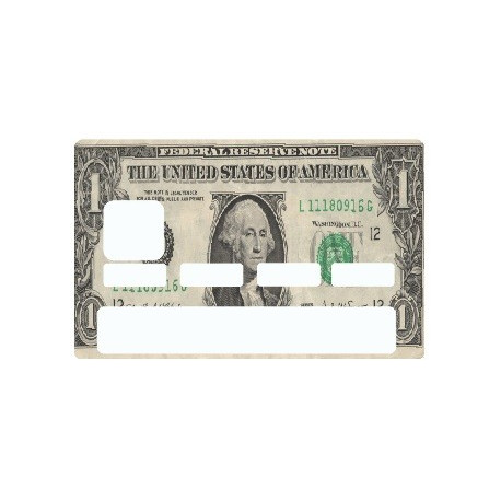 Sticker carte bancaire Billet 1 Dollar