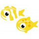Autocollant mural petits poissons jaune