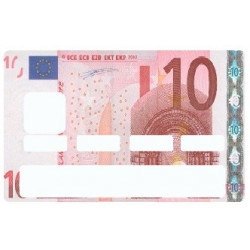 Sticker carte bancaire Billet 10 Euros