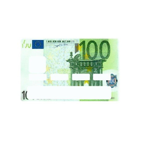 Sticker carte bancaire Billet 100 Euros