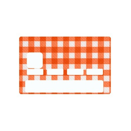 Sticker carte bancaire Vichy Orange