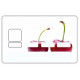 Sticker carte bancaire Cerise