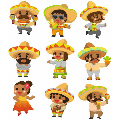 Sticker mural kit mexicain