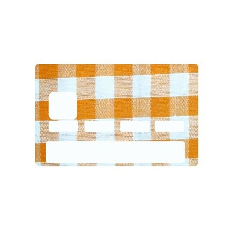 Sticker carte bancaire Vichy Orange 2
