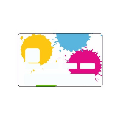 Sticker carte bancaire Tâche encre couleur