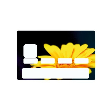 Sticker carte bancaire Fleur Jaune