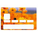 Sticker carte bancaire Fleur Orange