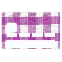 Sticker carte bancaire Vichy Violet
