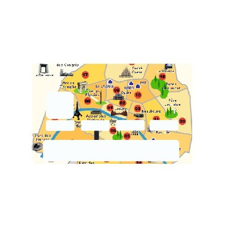 Sticker carte bancaire Plan Paris
