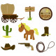 Sticker mural kit cowboy