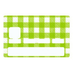 Sticker carte bancaire Vichy Vert