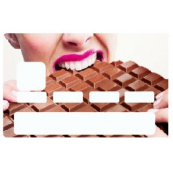 Sticker carte bancaire Chocolat Bouche