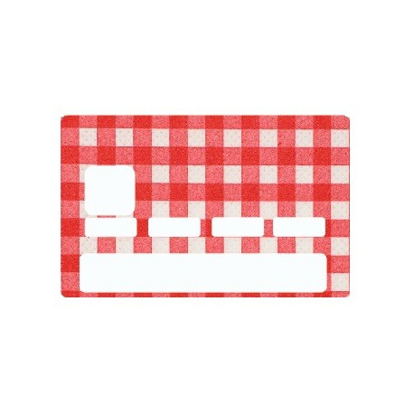Sticker carte bancaire Vichy Rouge