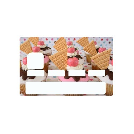 Sticker carte bancaire Cupcake