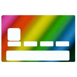 Sticker carte bancaire Arc en Ciel