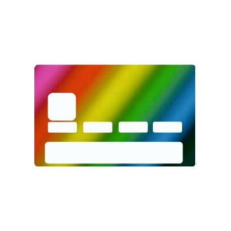 Sticker carte bancaire Arc en Ciel