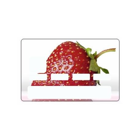 Sticker carte bancaire Fraise