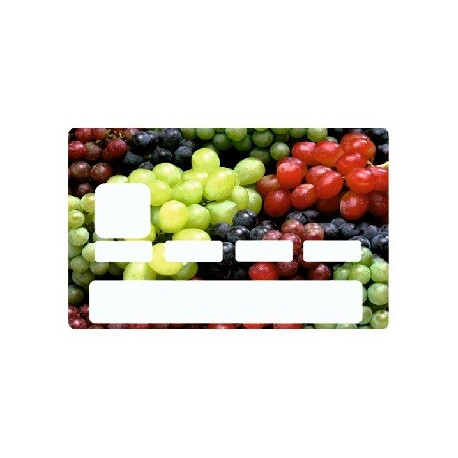 Sticker carte bancaire Raisin
