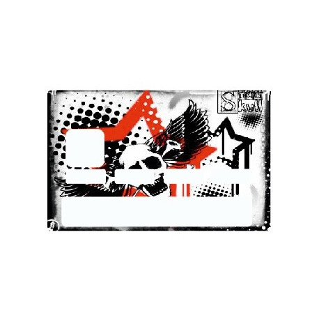 Sticker carte bancaire Tête de Mort