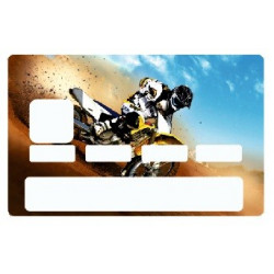 Sticker carte bancaire Moto Cross