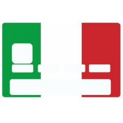 Sticker carte bancaire Italie Drapeau