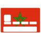Sticker carte bancaire Maroc Drapeau