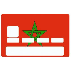 Sticker carte bancaire Maroc Drapeau