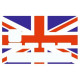 Sticker carte bancaire Anglais Drapeau
