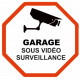 Sticker Garage sous vidéo surveillance