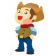 Sticker cowboy avec son cheval