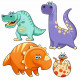 Sticker dinosaure planche mural